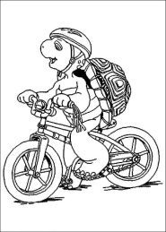 Franklin jedzie na rowerze